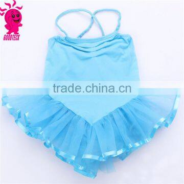 Plain Cotton Gymnastic Spaghetti Strap Kid Leotard Rompers Children Girls Summer Clothes photo-5