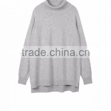 Unique Collar Long Line Cut Fashion Korean Sweaters Knitting Women Sweatshirt photo-3