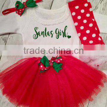 Christmas Style Children Clothes Kids Cute tutu tulle skirt Set for partty wear girls dress