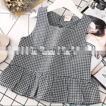 Stylish Baby Girl Clothes Gingham Shirt And Shorts Matching Clothing Set Outfit photo-2