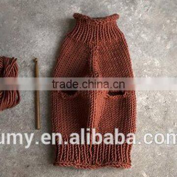 2017 Winter Hand Crochet Knit Dog Sweater photo-2
