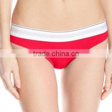 Customized Your Own Brand Logo Design Plain Color Stretch 95%Cotton 5%Spandex Women Boy Short Sexy Sport Lady Briefs G-String