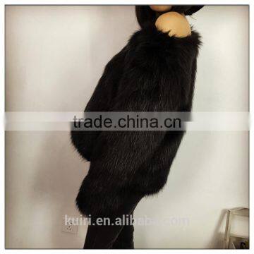 Faux Fur Women Pullover Tops Plaid Ribbed Warm Soft Sweaters Autumn Winter Crew Neck Loose Casual Sweater photo-3