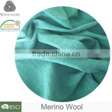 Compression wholesale merino wool fabric,colorful garment fabric