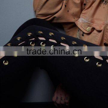 M1161 Runwaylover Cross Bandage Tight Pants Autumn Pants photo-4