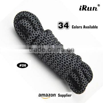 MOQ:50 pairs! - Round Rope 3M Reflective Runner Shoe Laces Shoelaces Shoestrings For Sneakers - Reflective Round Cord Boot Laces