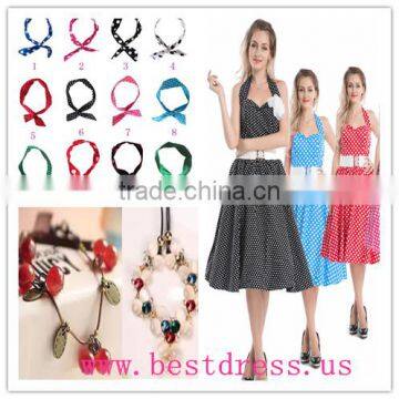 Vintage 1950's Rockabilly Wedding Party Cocktail Evening Prom Swing Dress photo-5