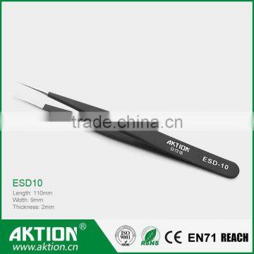 High Temperature Resistance ESD Series Stainless Steel AKTION Tweezer ESD-10