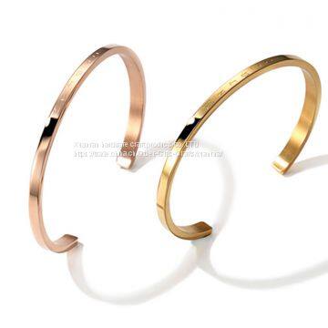 Titanium steel bracelet rose gold star and fashion hand ring selling jewelry custom light face LOGO customization