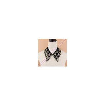 Rhinestone Detachable Collar Beaded Neckline photo-3