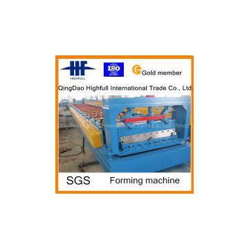 Colored Glazed Steel Roof Tile Roll Forming Machine photo-2