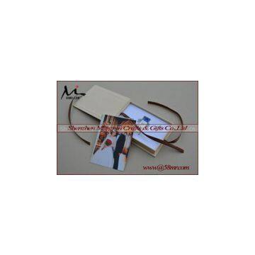 Linen USB Photo Stroage Gift Box With Elastic photo-3
