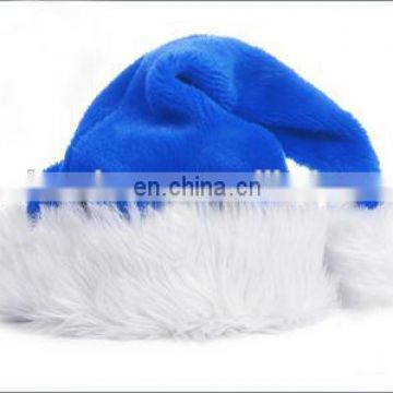 Plush blue and white Christmas Hat / XMAS hat,santa claus hat children and adult