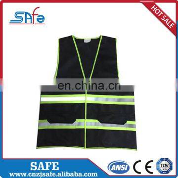 CE safety reflective fabric mesh stretch vest