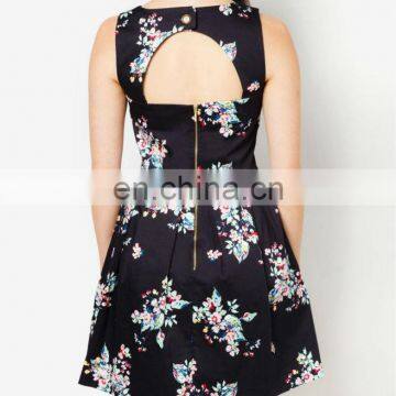 CHEFON Cut Out Back Pleated Unique Evening Dresses photo-3