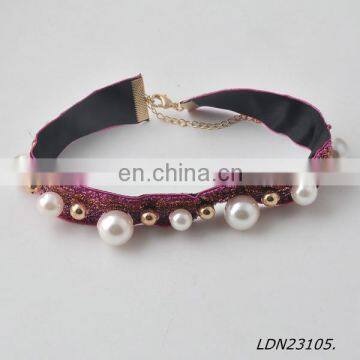 Pearl beaded choker