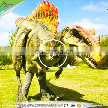 Amusement walking robotic Spinosaurus realistic dinosaur costume for sale