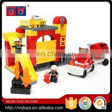 Funny series educational toys for kids 2016 building block set Fire Station