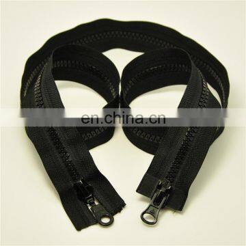 Color Blocking Golden Brass Two Sided Zipper photo-2