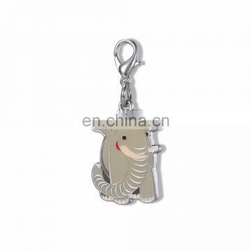 metal enamel charm, elephant shape zipper head,custom metal enamel zipper heads