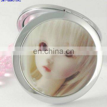 lovely blink doll metal silver promotion foldable mirror