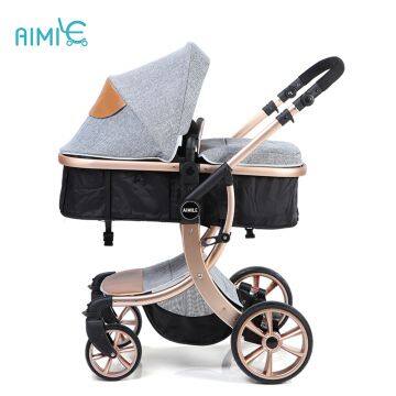 2018 Golden Foldable High Landscape Pram China Factory