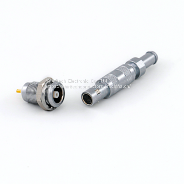 Push-pull self-latching FFA.00.250/ERA.00.250 metal coaxial connectors