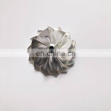 GT15-25 51.03/61.98mm 7+7 blades Turbo aluminum 2618/milling/ billet compressor wheel for turbo