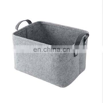 factory supply customized size exquisite felt folding storage basket