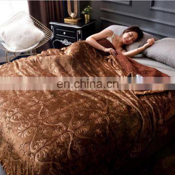 Embossed Lambskin Double Blanket Thick Double-sided Flannel Blanket photo-5