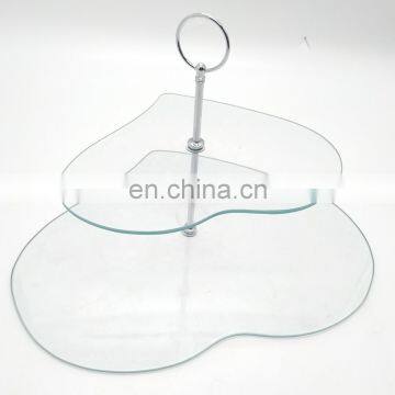 Two tier cup cake holder with heart shape