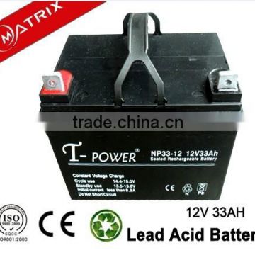 12v33ah sla solar energy storage battery