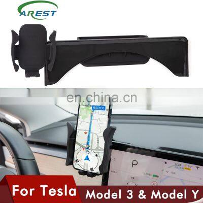 Carest Model3 Smartphone Pillar Cell Phone Holder For Tesla Model 3 Phone Holder sunglasses storage box With wireless charging