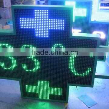 LIYI Optoelectronics WIFI/RF Wireless/Net-RJ45 Interface P16 80x80cm LED Pharmacy Cross for Pharmacy photo-2