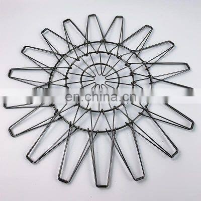 Foldable Organizer Storage Basket Wholesale Home Mesh Food Clothes Gift Desk Folding Metal Baskets photo-5