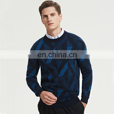 Men Fashion Jacquard Wool Thick Warm Winter Sweater