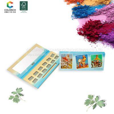 Shimmer eyeshadow palette vegan high pigment empty blush palette eyeshadow pan cardboard packaging empty eyeshadow palette cheap