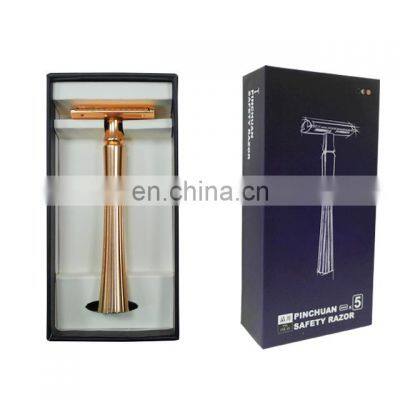 Professional Factory Adjustable Double Edge Best Shaving Custom Deluxe Mens 3 Blade Reusable Razor photo-4