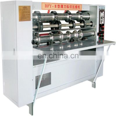 thin blade slitter scorer machine corrugated carton box making machine