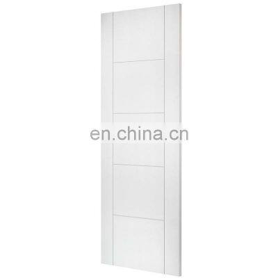 White satin paint with v-groove durable wooden door