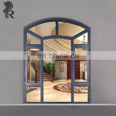 Two Panel Aluminum Frame Side Hung Casement Window With Mosquito Net