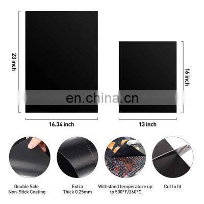 Low Price Customized Black Food Outdoor Indoor Reusable Non Stick BBQ Grill Mat Deck photo-4