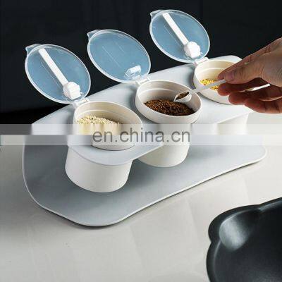 Plastic Spice Organizer Seasoning Box Set Kitchen Spices Organizer Jars Storage Container