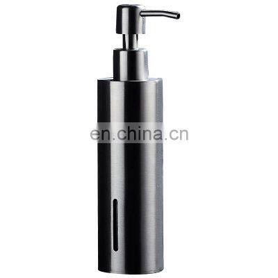 Matte Black Stainless Steel Shower Liquid Squeeze Hand Sanitizer Home Bathroom Accessories Kitchen Metal Soap Pump Dispensers photo-2