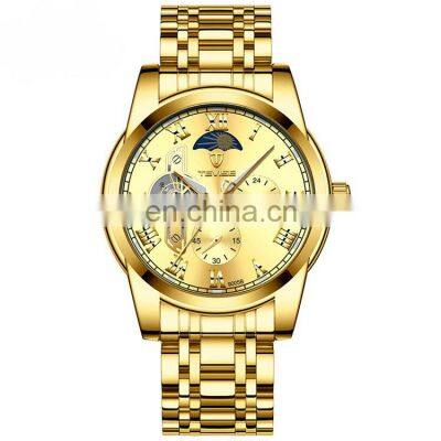 TEVISE 9005B Luxury Men Stainless Steel Sun Moon Phase Watches 24 Hours Display Automatic Mechanical Brand Wrist Watch photo-4