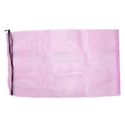 PP Plastic Circular Mesh Bag/ Drawstring Vegetable Mesh Bag For Onion Potato