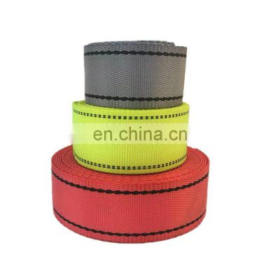 anti-fall polyester woven strap high strength low extensibility webbing for high altitude work