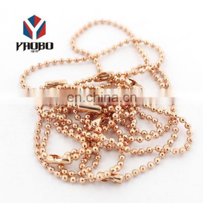 Wholesale Good Quality Metal Rose Gold Ball Bead Chain