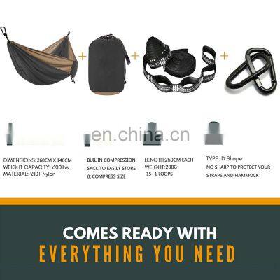 Cheap Fast Delivery Custom Double and Single Travel Outdoor Hammock Lightweight Camping Hammock photo-4