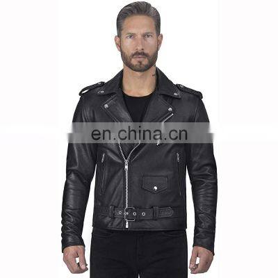 Custom OEM Classic Motorcycle Premium leather jacket for men genuine leather Winter Street wear jackets manufacturer in Pakistan